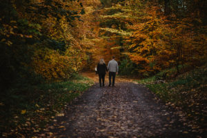 couple walking in belfat park